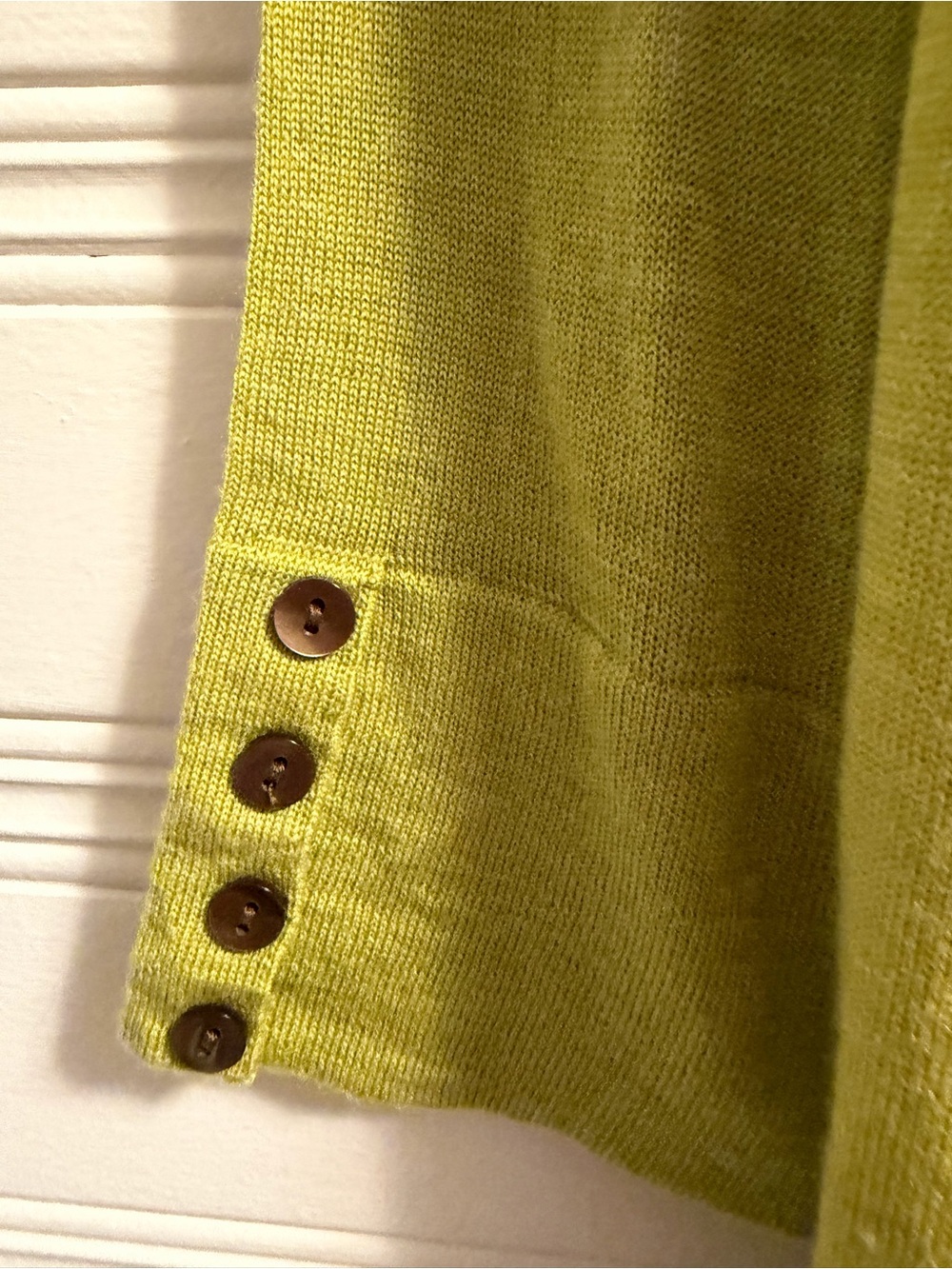 J. Jill 100% Merino Wool Tunic Sweater Small Green Hi Low Side Slit Knit - Picture 4 of 11